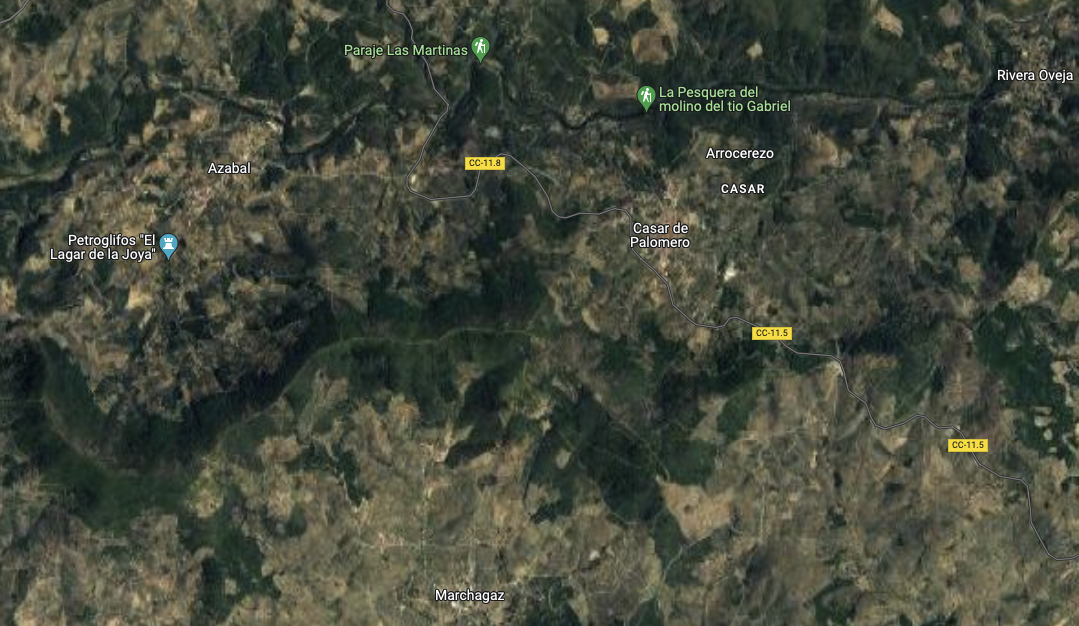 mapa Casar de Palomero