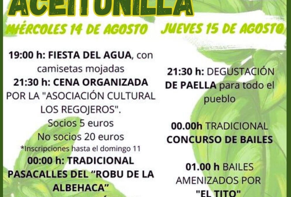 Fiestas Robu de la Albehaca 2024 Aceitunilla