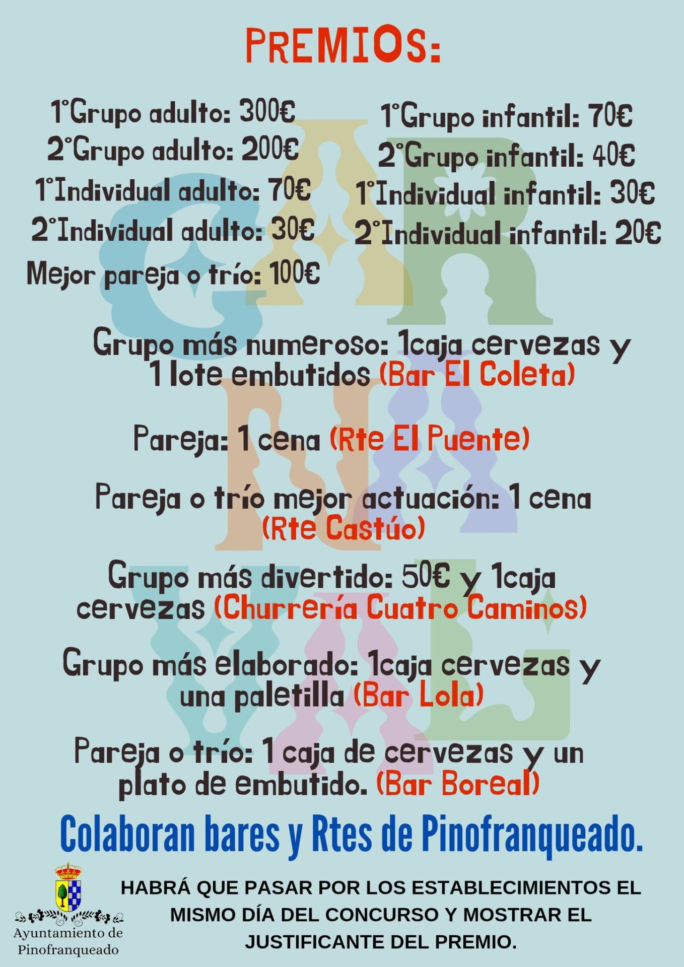 premios carnaval pinofranqueado 2025