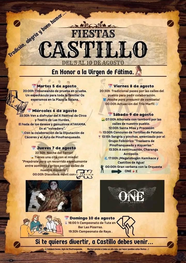 fiestas castillo 2025